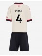 Liverpool Virgil van Dijk #4 Venkovní dres pro děti 2025-26 Krátký Rukáv (+ trenýrky)